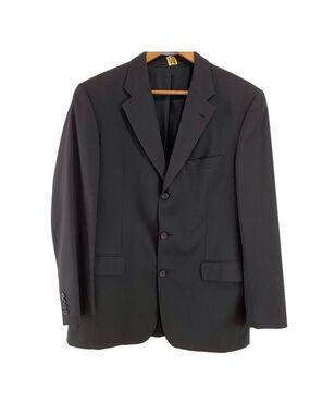 Hugo boss men black blazer Da Vinci/ Lucca virgin wool & silk made Italy size 50